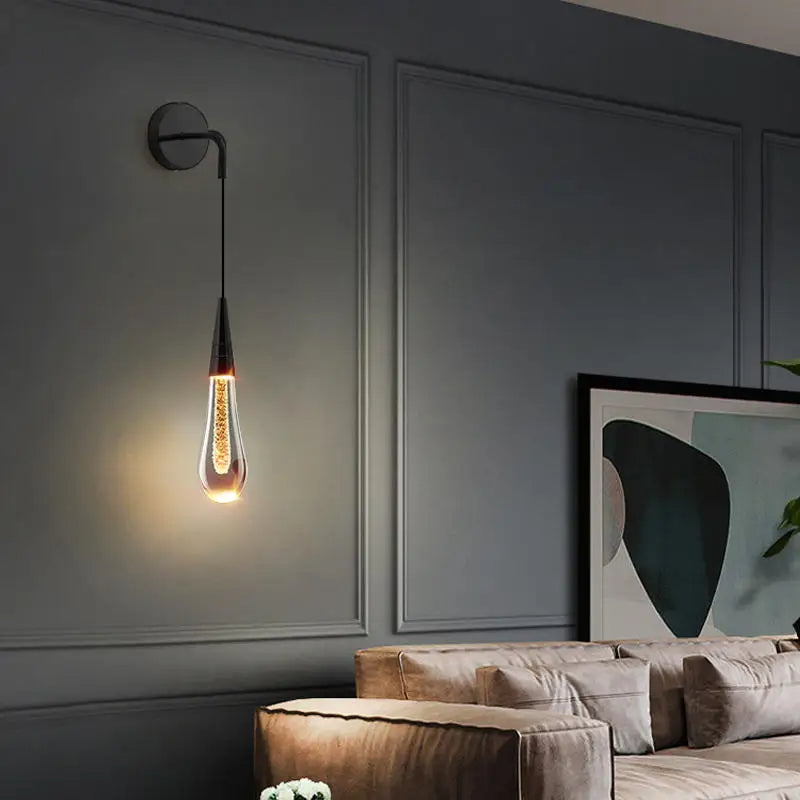 Modern Glass Raindrop LED Wall Sconce