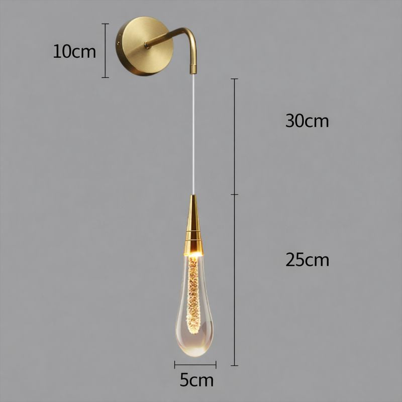 Modern Glass Raindrop LED Wall Sconce