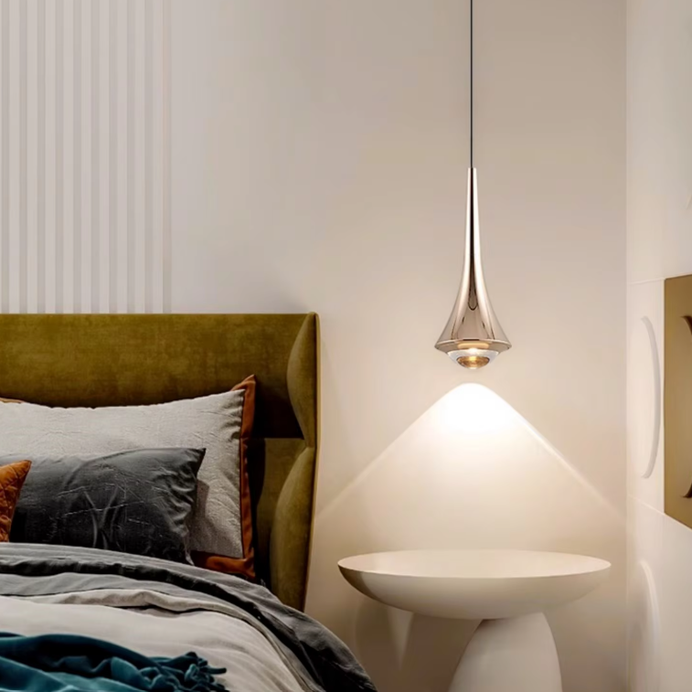 Modern Glass Teardrop LED Pendant Light