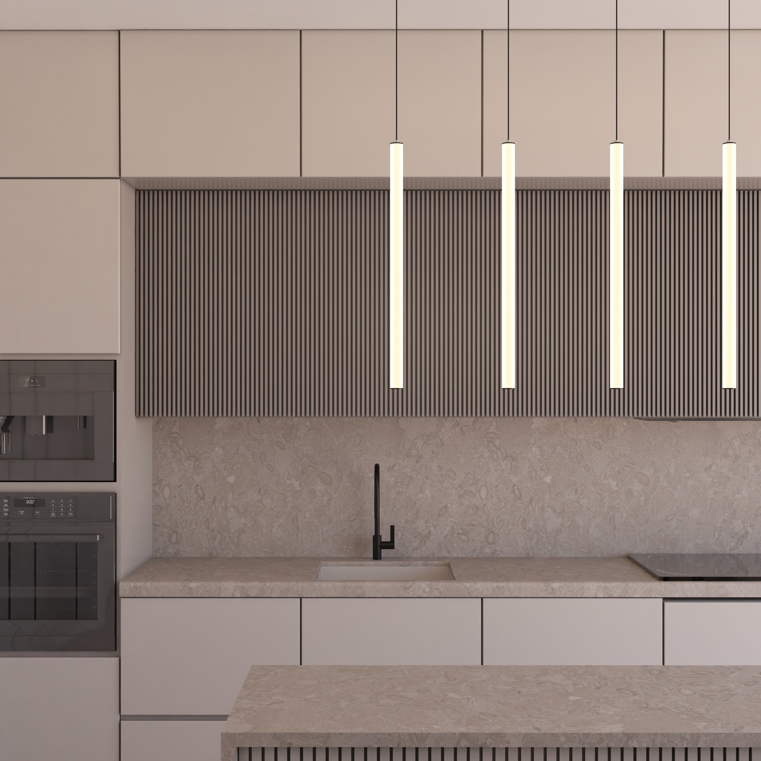 Modern LED Pendant Light with Hanging Rods