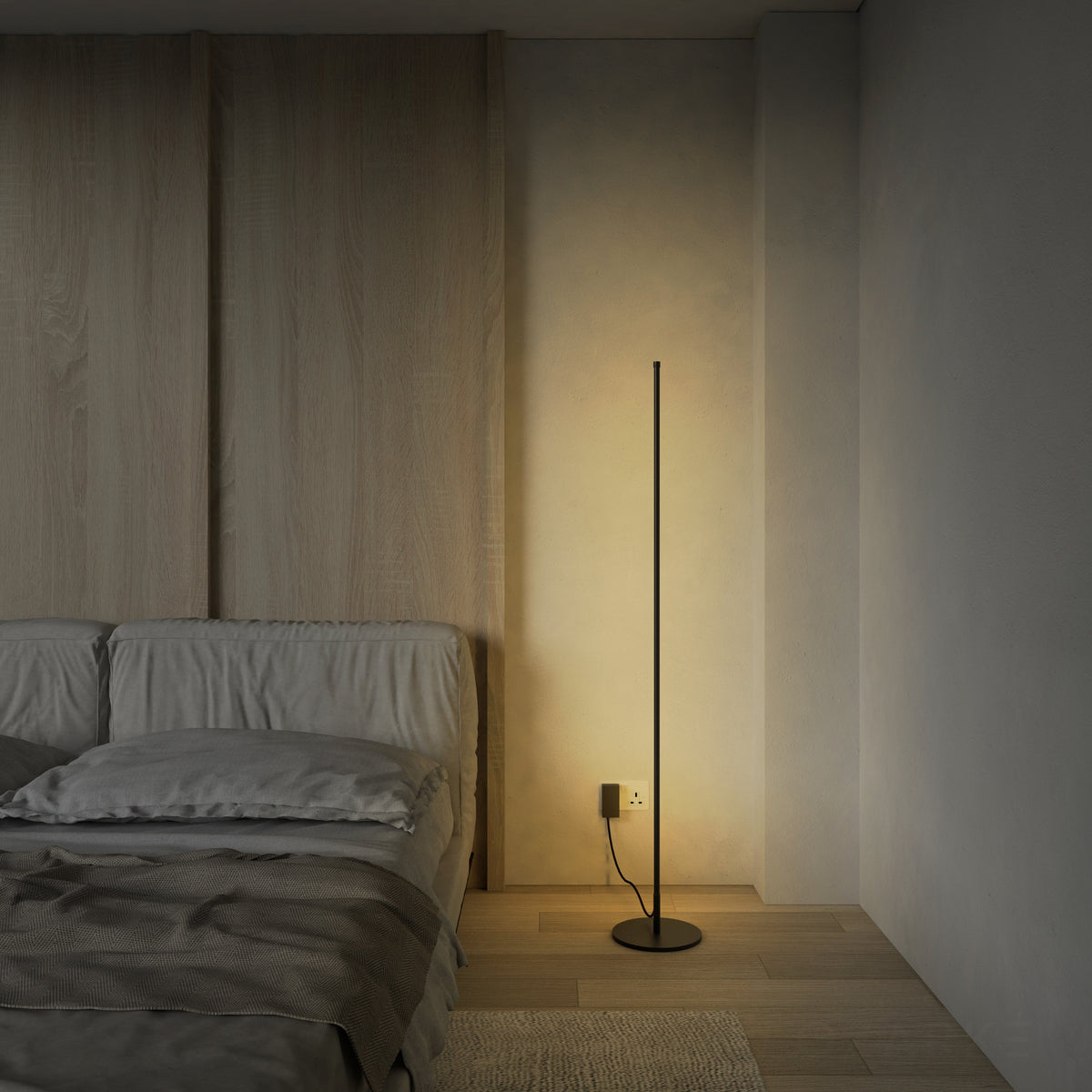 Modern Linear LED Floor Lamp with Soft Glow