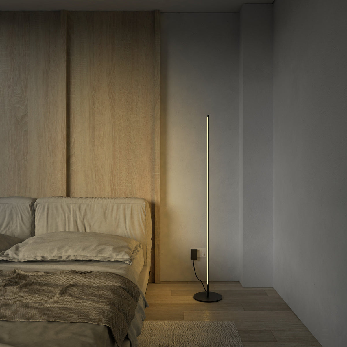 Modern Linear LED Floor Lamp with Soft Glow