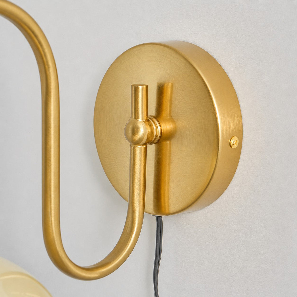 Modern Plug-In Wall Sconce with Glass Shade