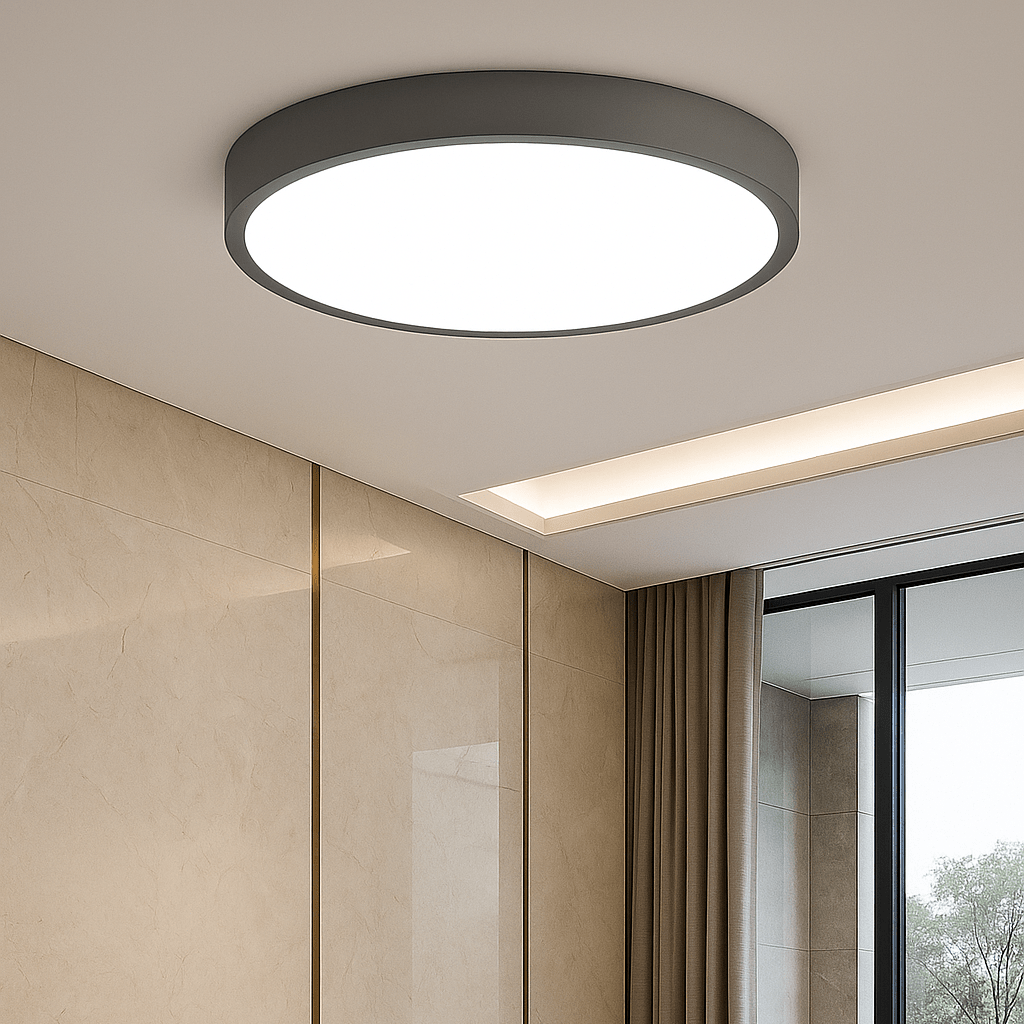 Modern Round LED Ceiling Light with Color Rim