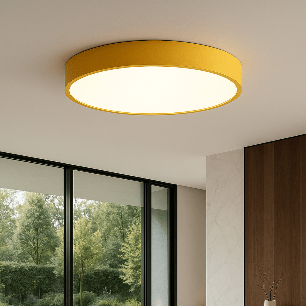 Modern Round LED Ceiling Light with Color Rim