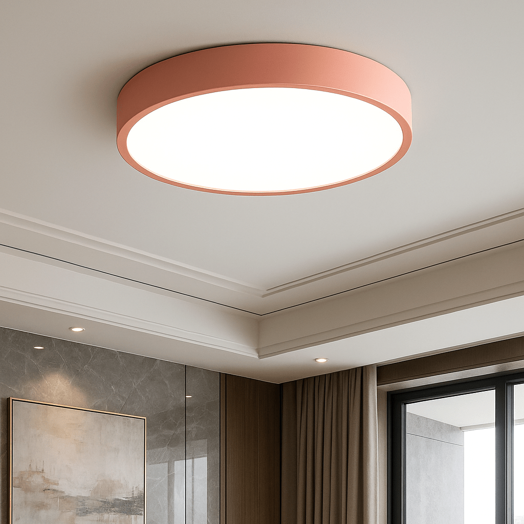 Modern Round LED Ceiling Light with Color Rim