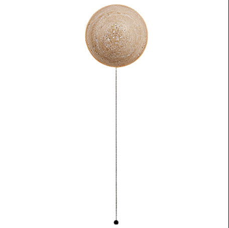 Modern Round Travertine Wall Sconce with LED