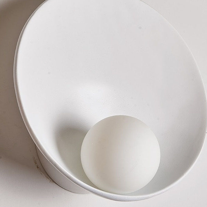 Modern Round Wall Sconce with Frosted Globe