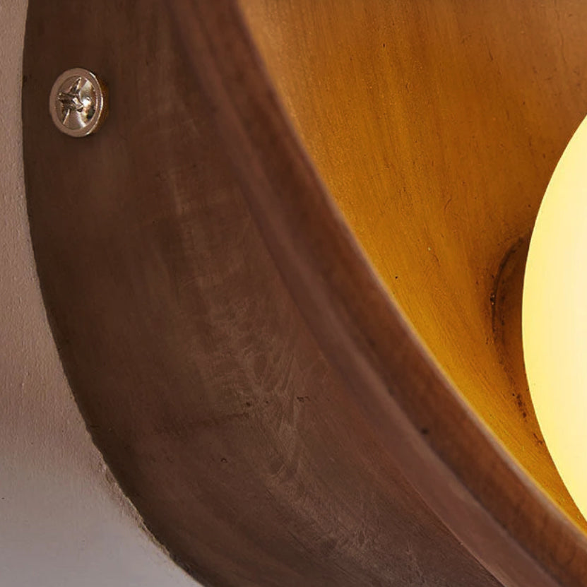 Modern Round Wall Sconce with Frosted Globe