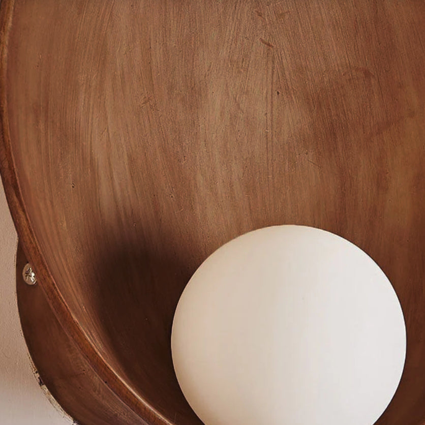 Modern Round Wall Sconce with Frosted Globe