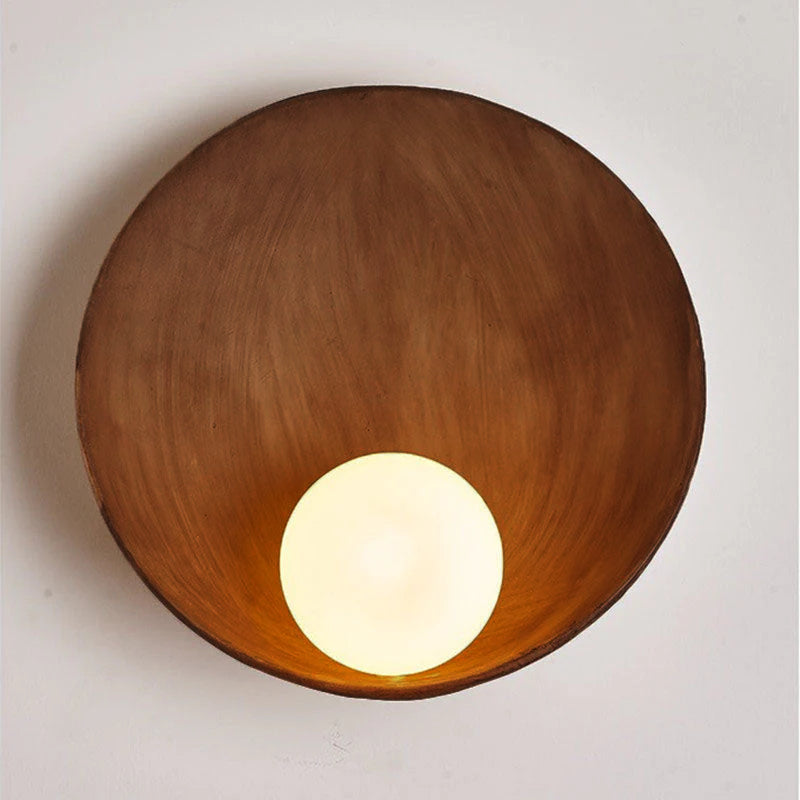 Modern Round Wall Sconce with Frosted Globe
