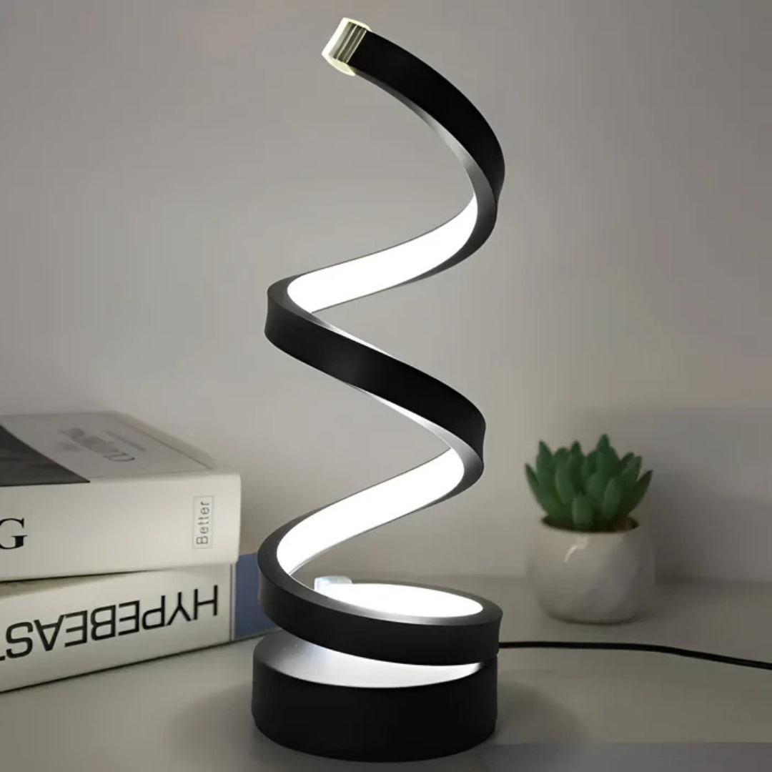 Modern Spiral LED Table Lamp with USB Power