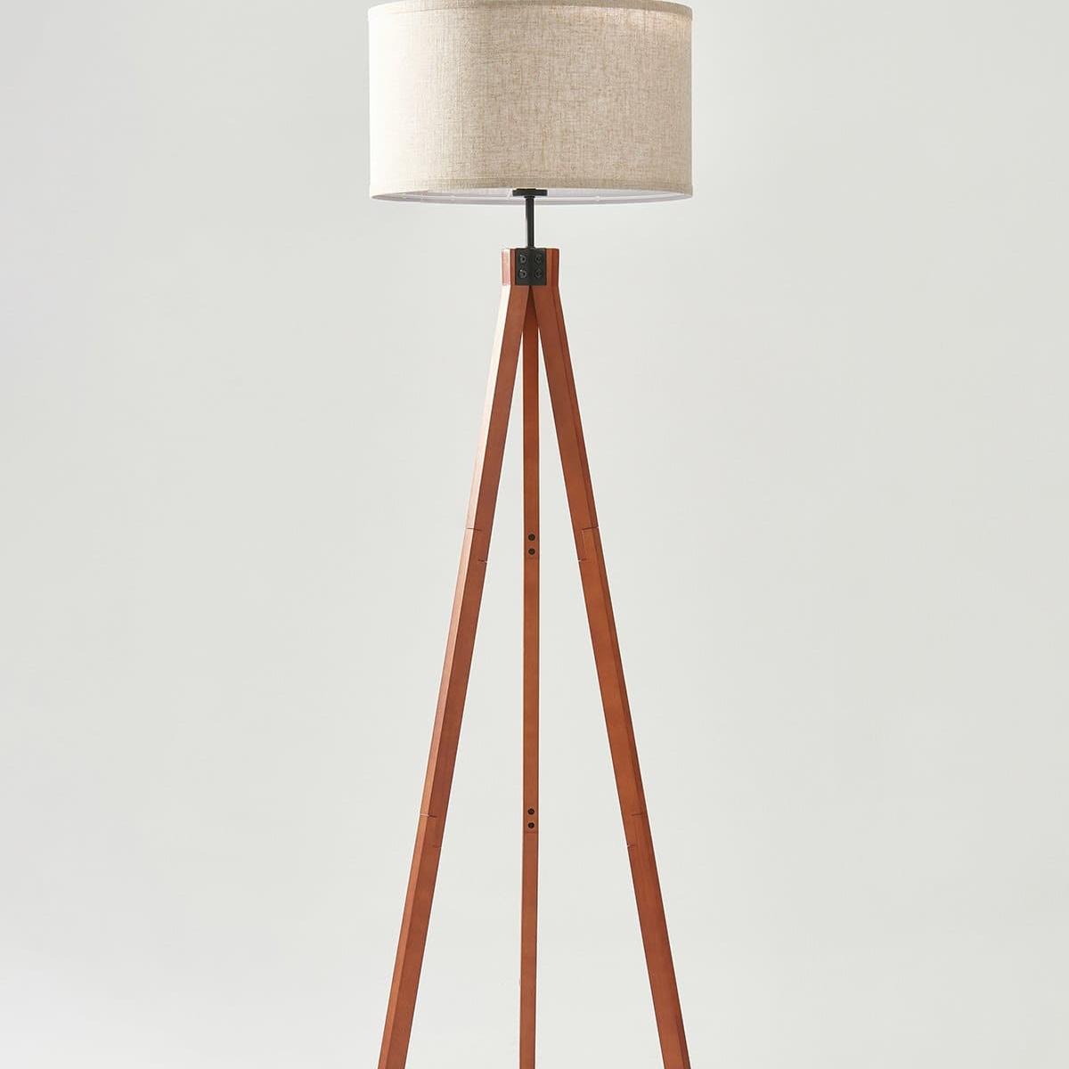 Modern Tripod Floor Lamp with Fabric Shade