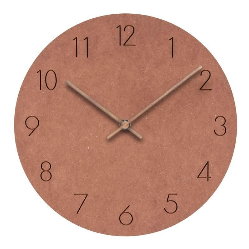 Modern Wood Wall Clock with Silent Movement