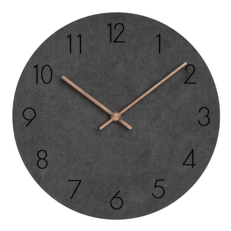 Modern Wood Wall Clock with Silent Movement