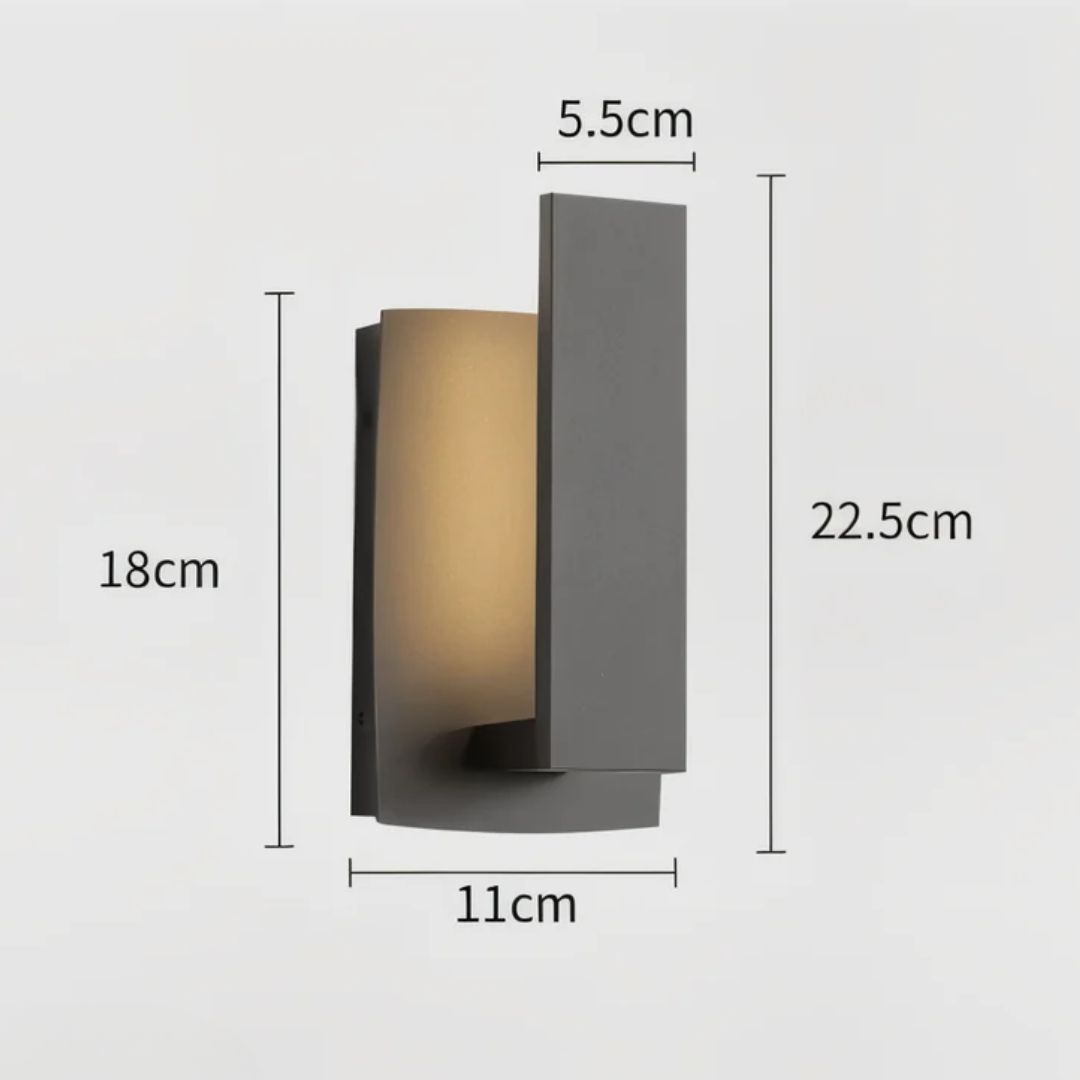 Modern Outdoor LED Wall Sconce with Warm Glow