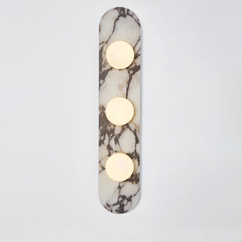 Italian Marble Wall Sconce with Opal Globes