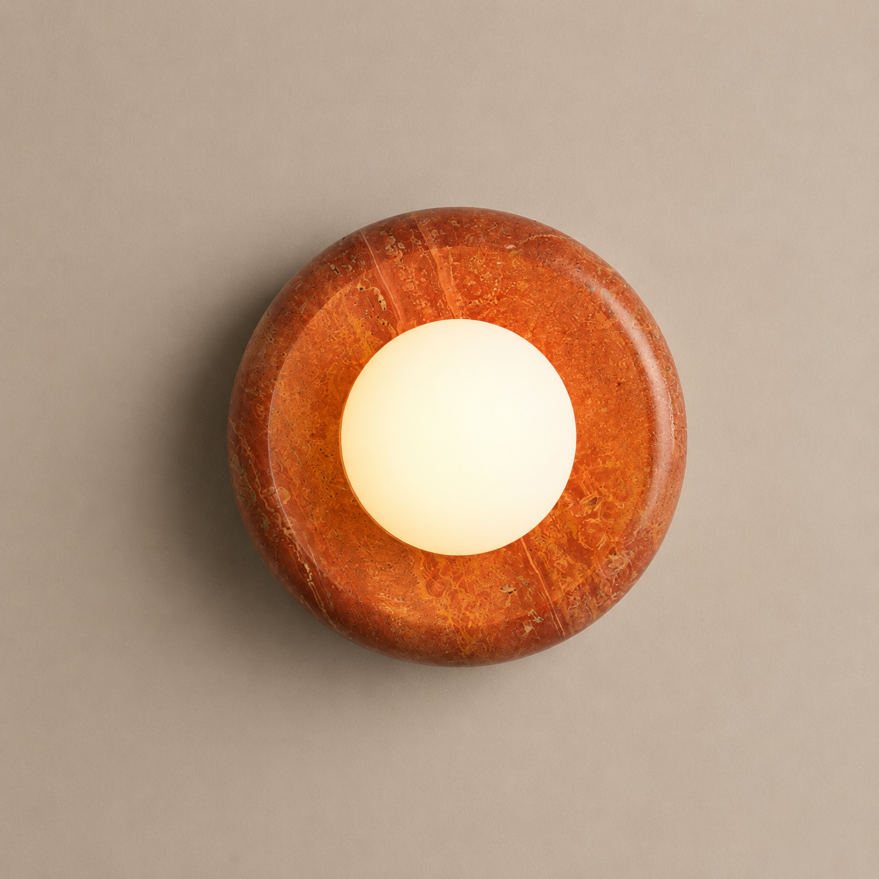 Natural Onyx Wall Sconce with Frosted Globe