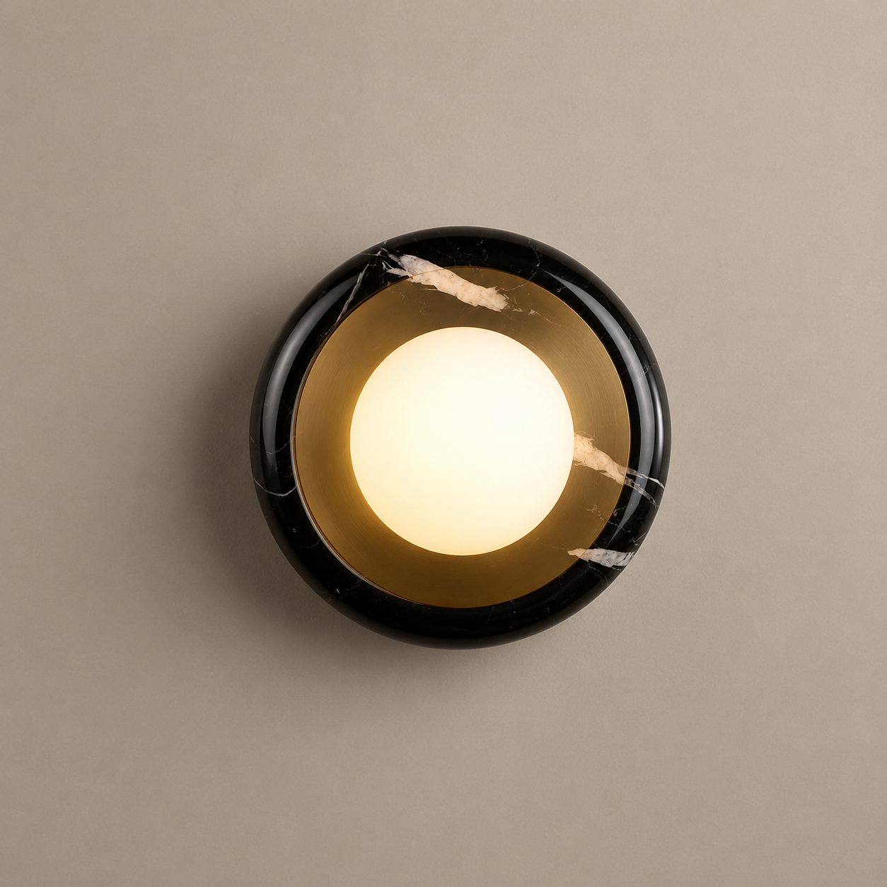 Natural Onyx Wall Sconce with Frosted Globe