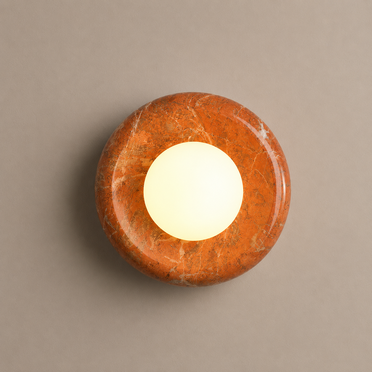 Natural Onyx Wall Sconce with Frosted Globe