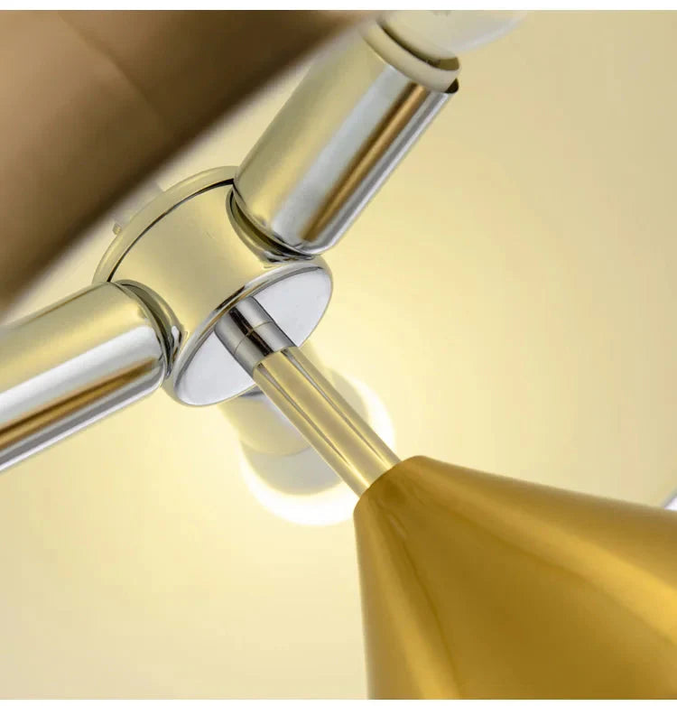 Nordic Brass Dome Table Lamp with 3 Lights