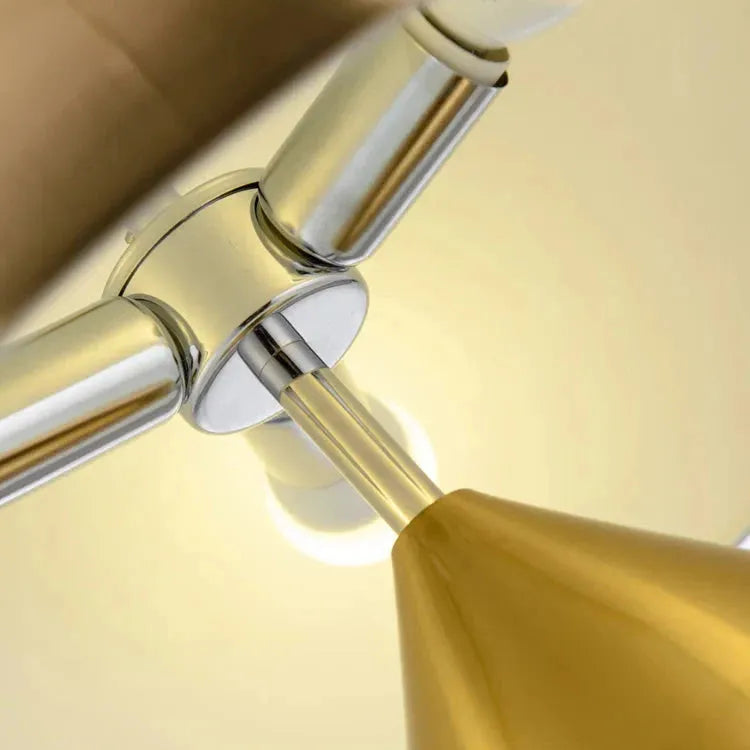 Nordic Brass Dome Table Lamp with 3 Lights
