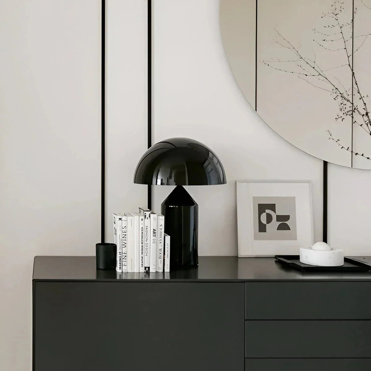 Nordic Brass Dome Table Lamp with 3 Lights