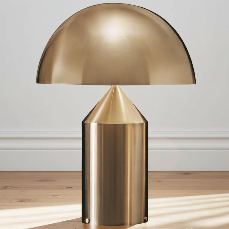 Nordic Brass Dome Table Lamp with 3 Lights