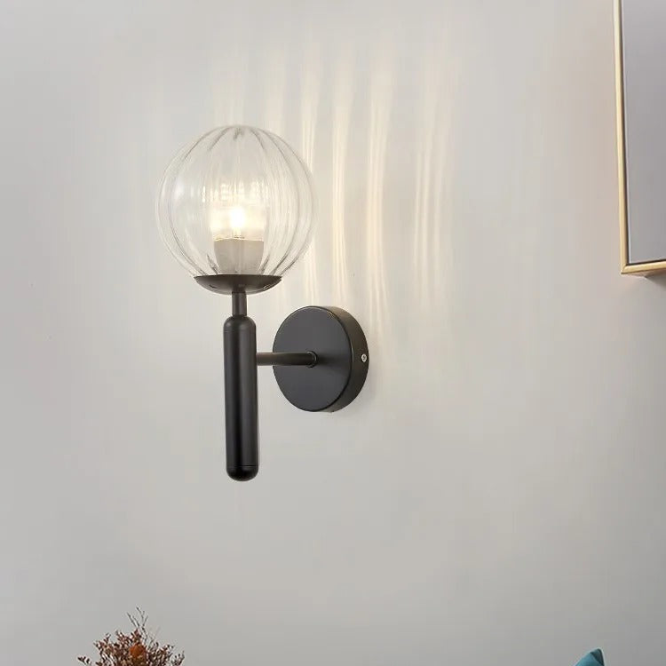 Nordic Glass Globe Wall Sconce with LED Light