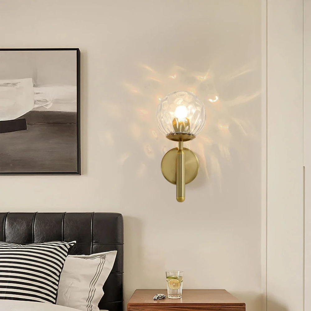 Nordic Glass Globe Wall Sconce with LED Light