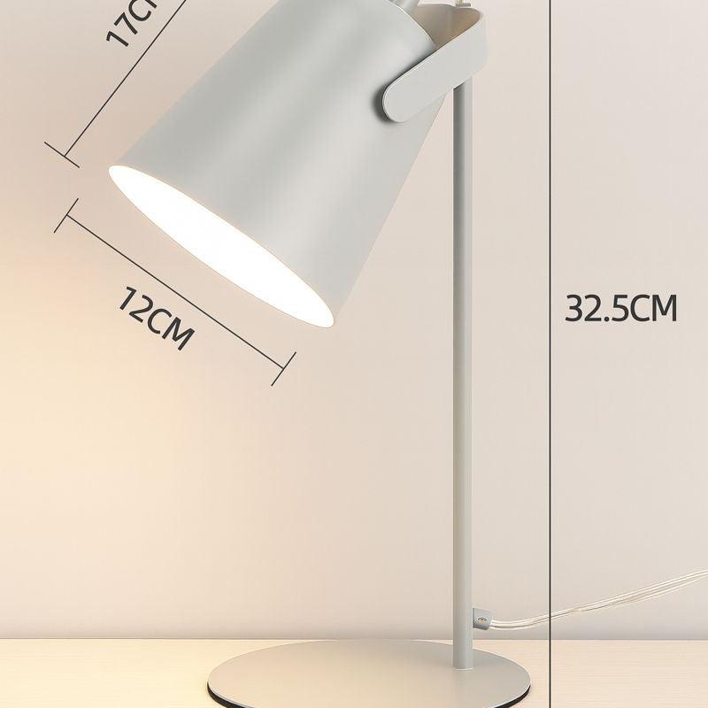 Nordic Metal Cone Table Lamp with Tilt Shade
