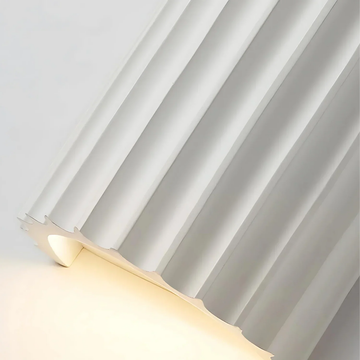 Nordic Resin Wall Sconce with Ribbed Shade