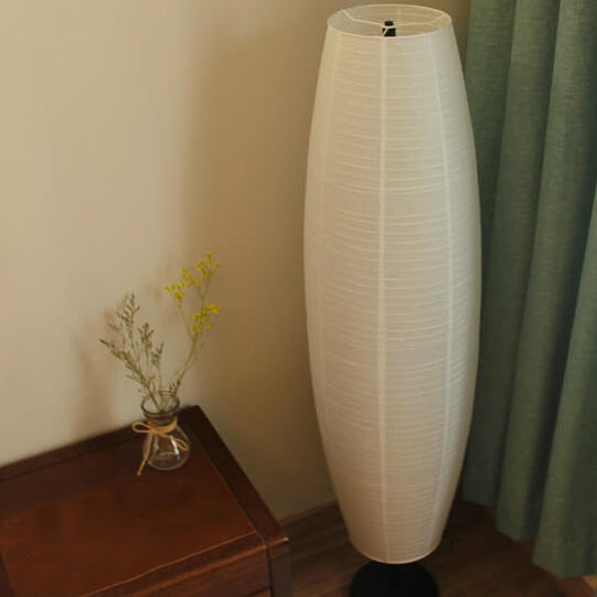 Nordic Rice Paper Floor Lamp with Dual Lights