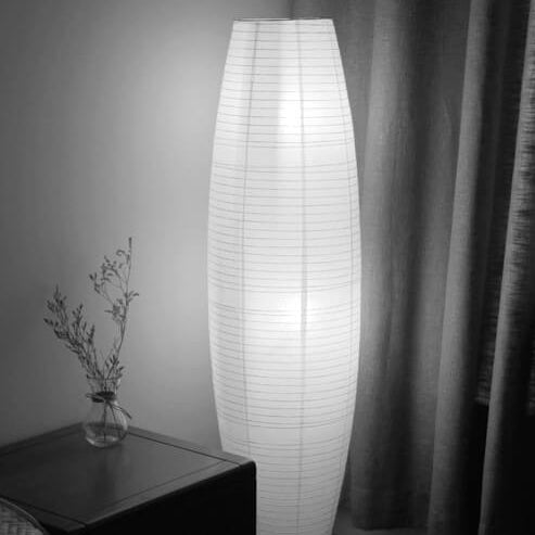 Nordic Rice Paper Floor Lamp with Dual Lights