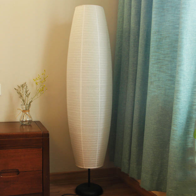 Nordic Rice Paper Floor Lamp with Dual Lights