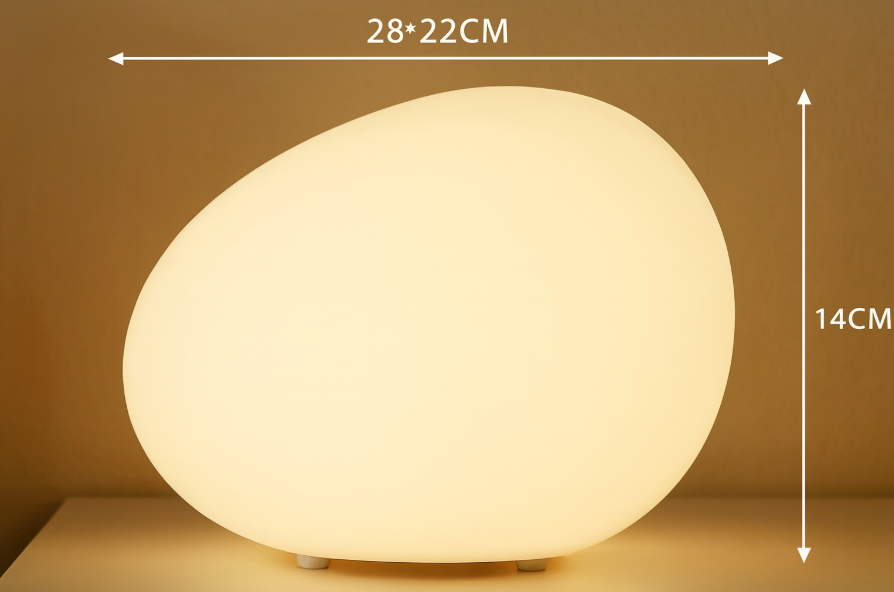 Nordic Stone Table Lamp with Soft LED Glow
