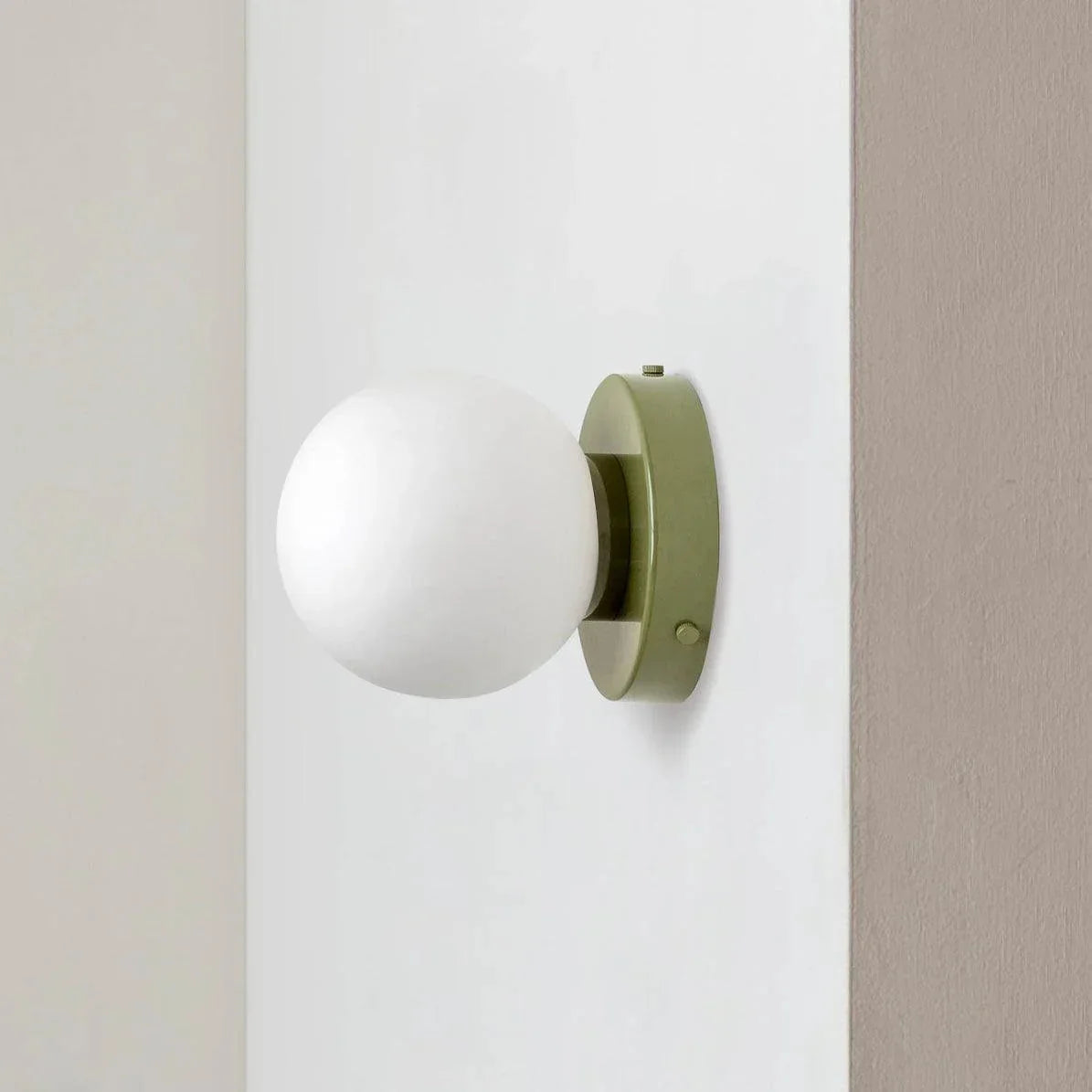 Nordic Glass Globe Sconce with Metal Mount
