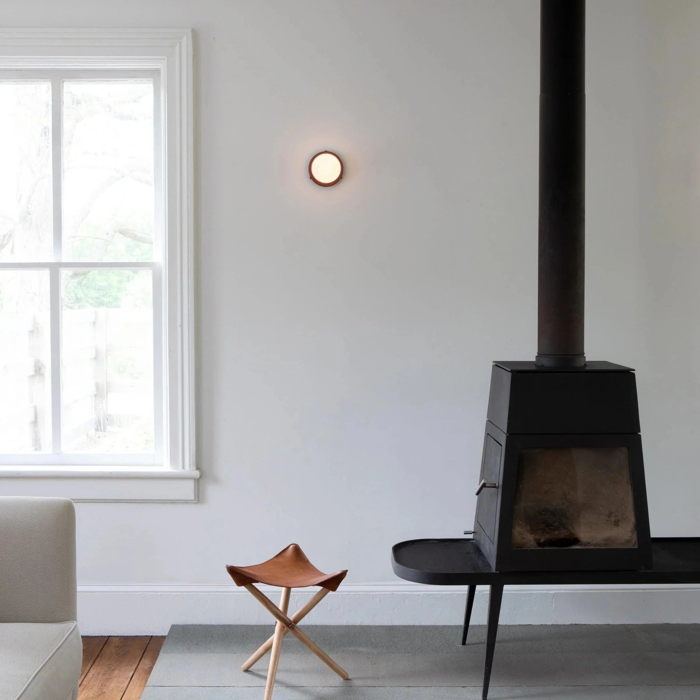 Nordic Glass Globe Sconce with Metal Mount
