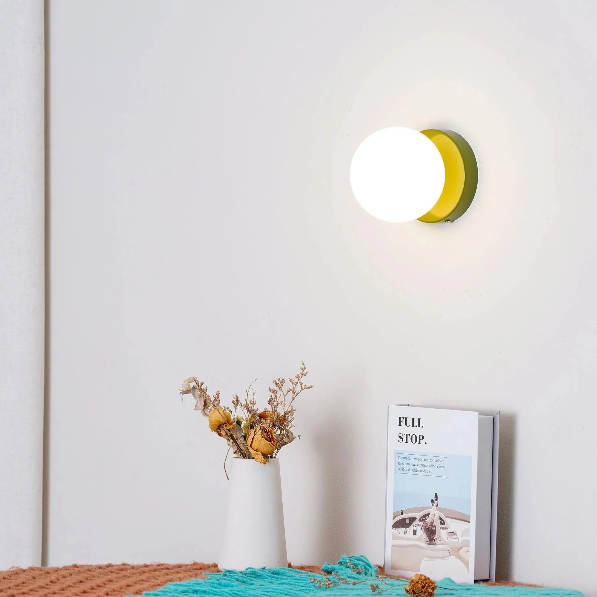 Nordic Glass Globe Sconce with Metal Mount