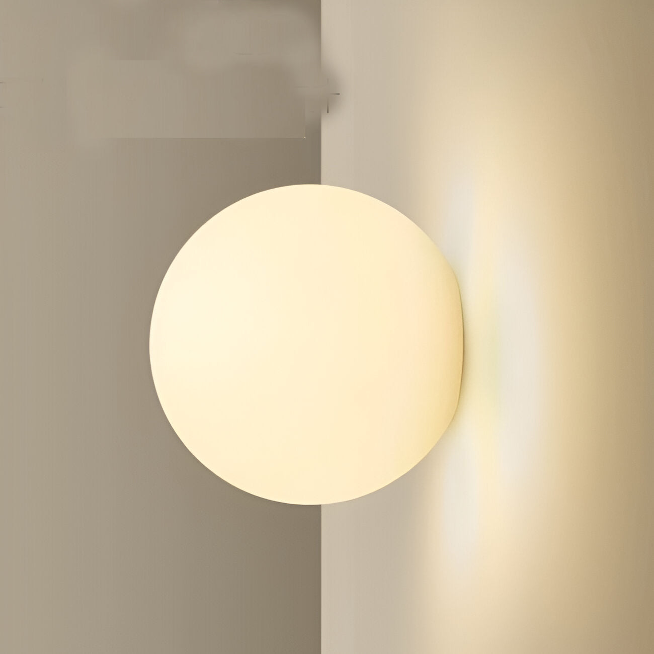 Minimalist Round Glass Wall Sconce with LED
