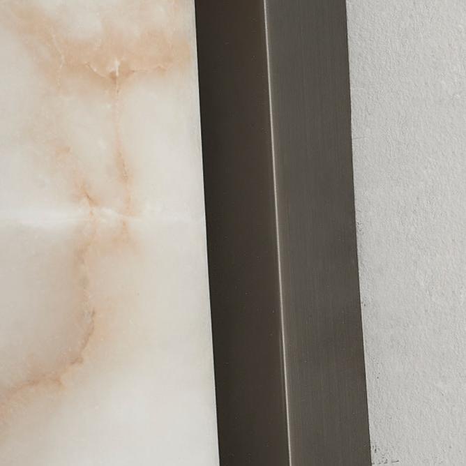 Modern Marble Wall Sconce with Warm LED Glow