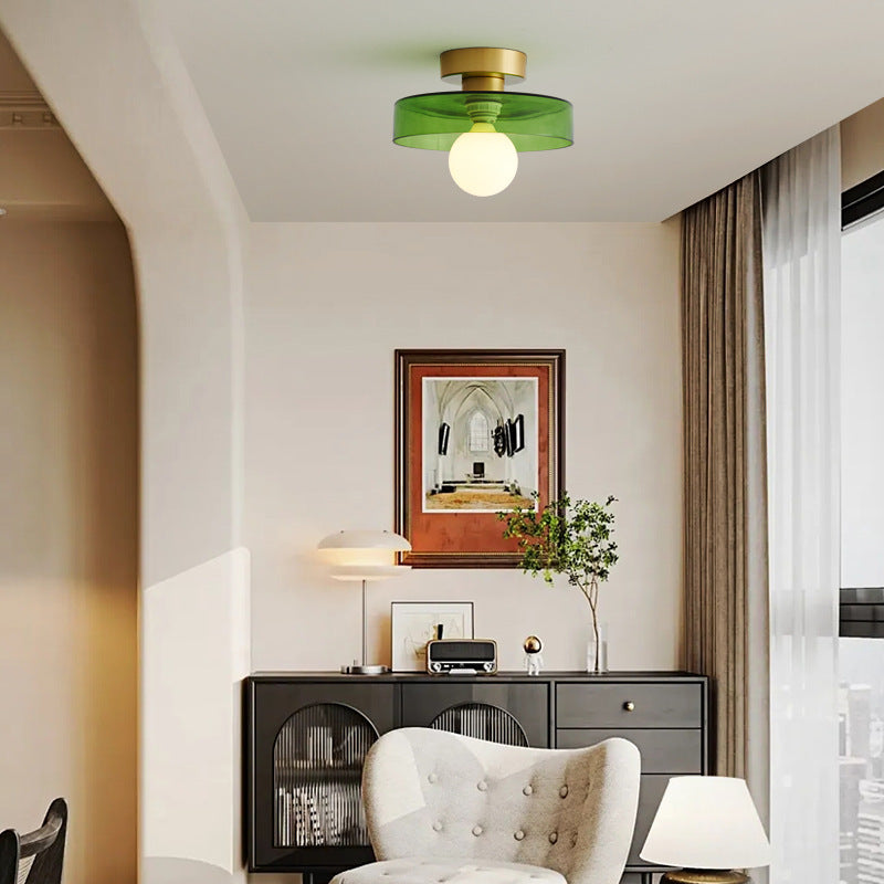 Bauhaus Glass Ceiling Light with Color Modes
