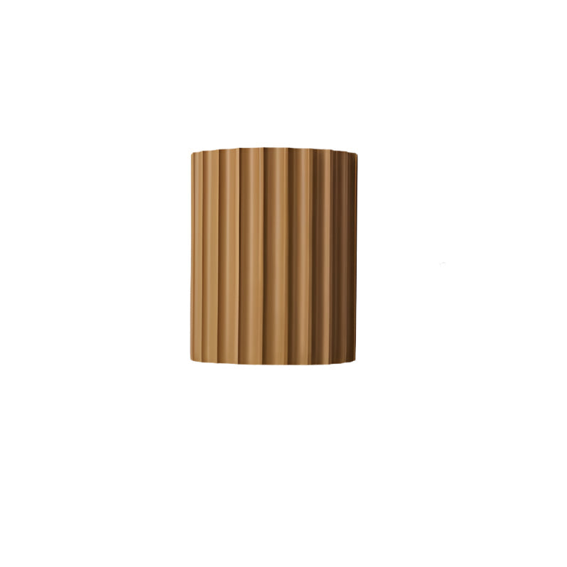 Nordic Resin Wall Sconce with Ribbed Shade