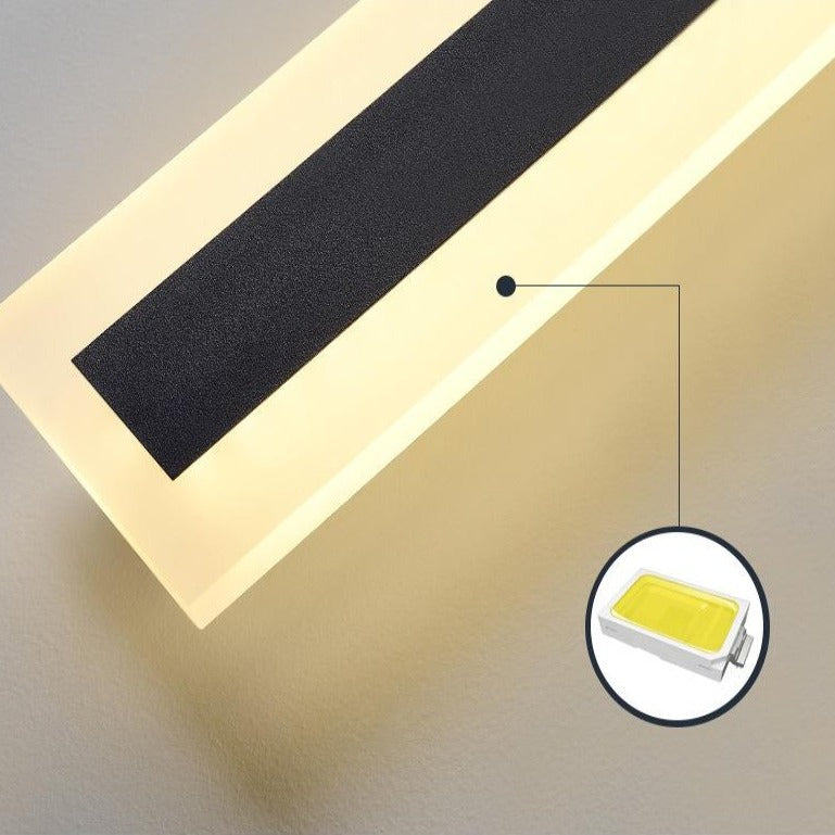 Outdoor Linear LED Wall Lamp with Back Glow