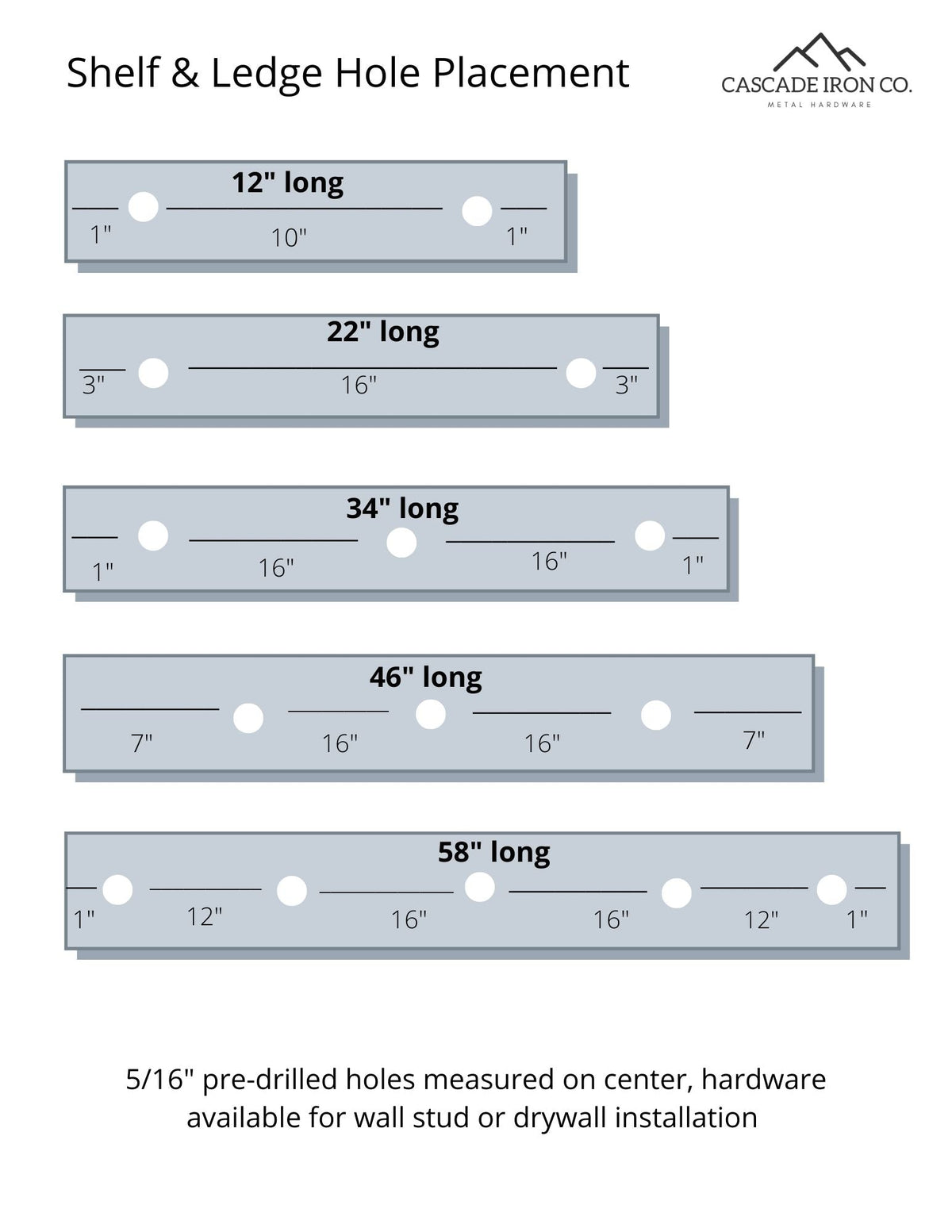 Picture Ledge Shelf - Black and White
