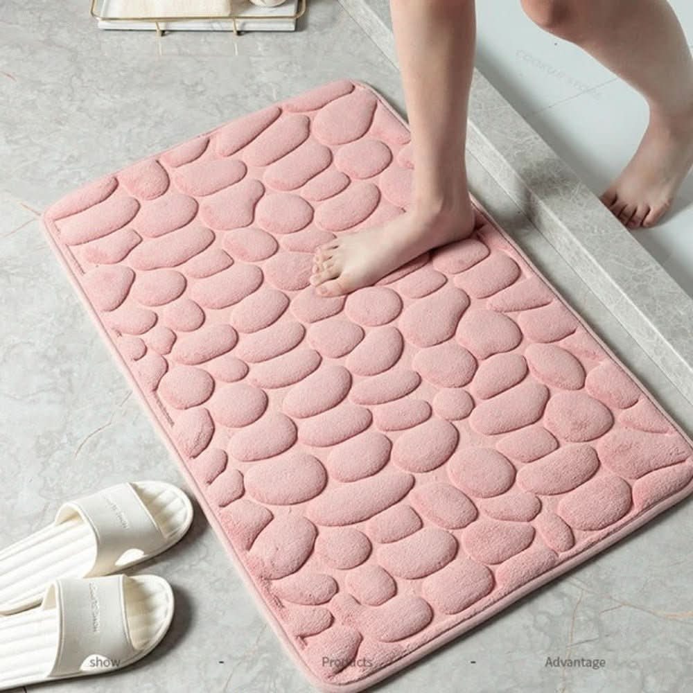 Plush Quilted Bath Mat with Non-Slip Backing