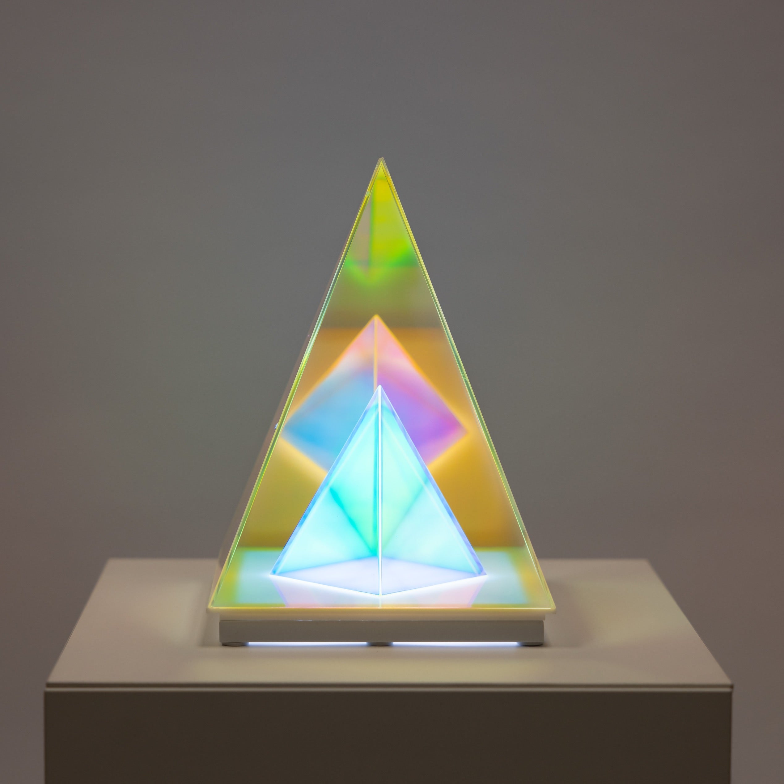 Prismatic LED Table Lamp with Colorful Glow