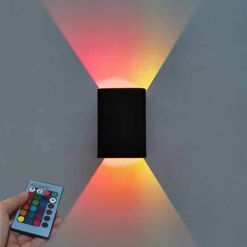 RGB Aluminum Cube Wall Light with Remote