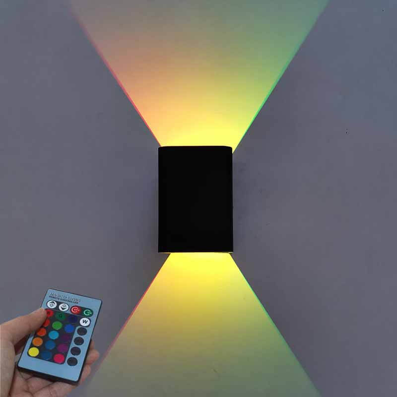 RGB Aluminum Cube Wall Light with Remote