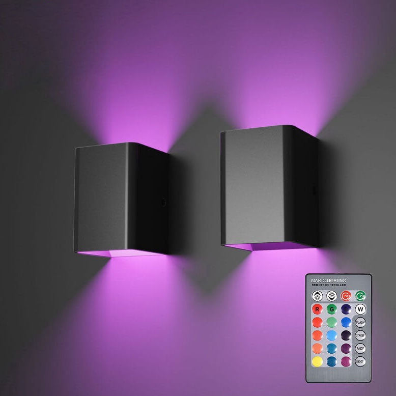 RGB Aluminum Cube Wall Light with Remote